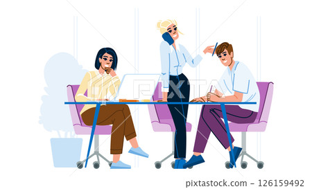efficiency multitasking business meeting vector efficiency multitasking business meeting vector 126159492