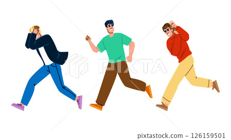 terror frightened man vector 126159501