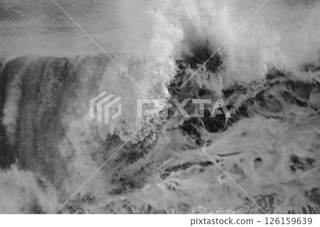 Waves crashing on Katsurahama Beach Waves crashing on Katsurahama Beach 126159639