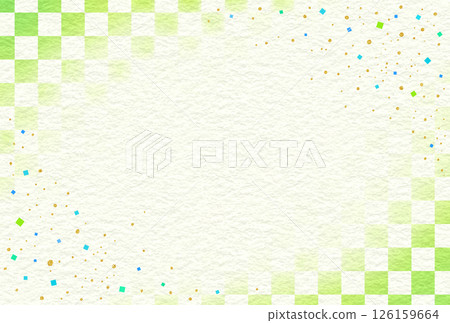 格子圖案裝飾框背景-日本紙 格子圖案裝飾框背景-日本紙 126159664