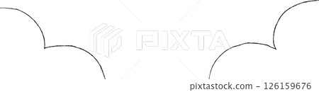 手繪雲形裝飾線條插畫 手繪雲形裝飾線條插畫 126159676