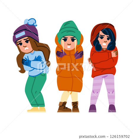 fear kid girl shiver vector 126159702