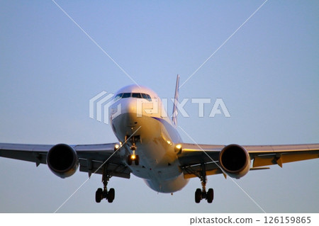 Airplane landing 126159865
