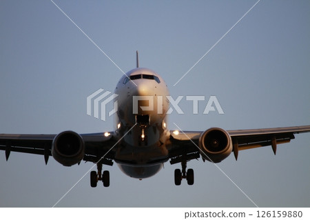 Airplane landing 126159880