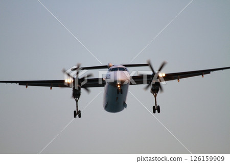 Airplane landing 126159909