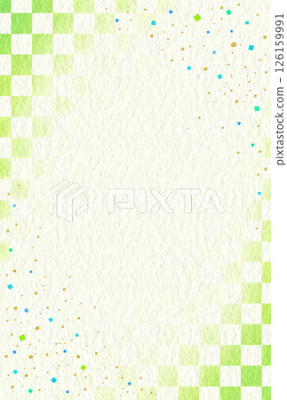 Checkered decorative frame background, Japanese paper, vertical Checkered decorative frame background, Japanese paper, vertical 126159991