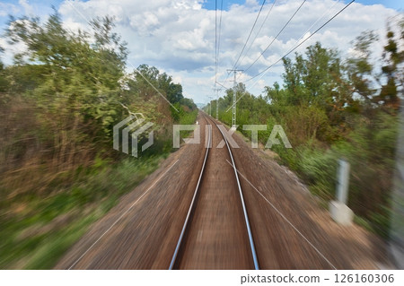 Rails track motion blur Rails track motion blur 126160306