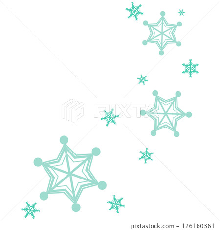 綠色簡單雪花 126160361