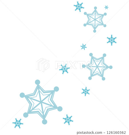 淺藍色簡單雪花 126160362