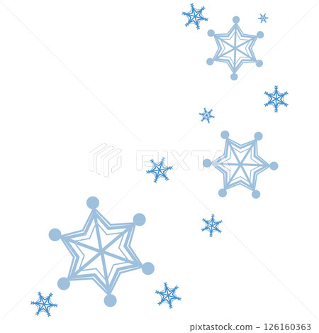 藍色簡單雪花 126160363