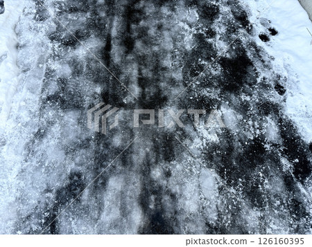 Frozen asphalt texture Frozen asphalt texture 126160395
