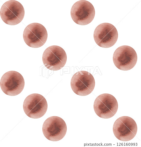 Red polka dot abstract watercolor seamless pattern. Hand drawn round elements graphics, geometric dynamic background in burgundy colors with simple elements for wallpaper, fabric,textile design 126160993