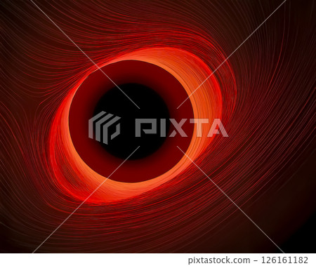 帶有黑洞圖像的背景材料：圓圈 126161182