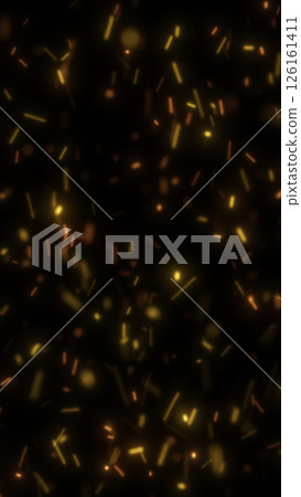 Abstract glowing particles floating in darkness, creating a dynamic and ethereal light field 126161411