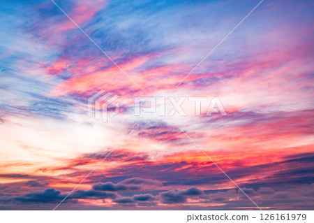 sunset clouds in the sky in the evening sunset clouds in the sky in the evening 126161979