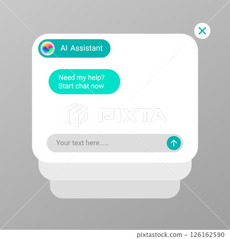 AI Assistant Chat Box UI Template Prototype 126162590