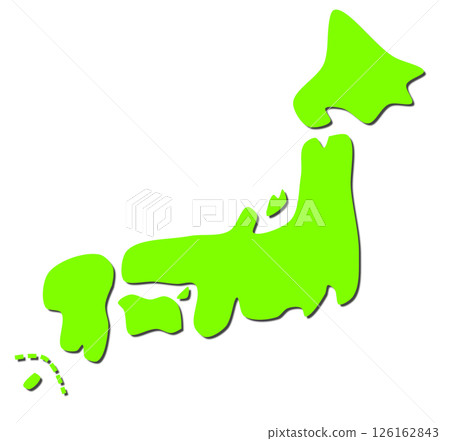 A map of the Japanese archipelago, an island nation with many tourist destinations 126162843