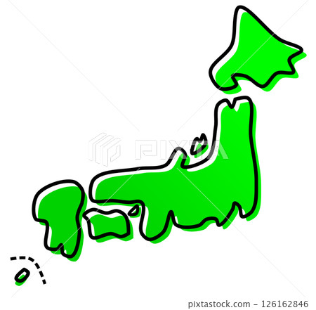 日本列島地圖，日本是個擁有眾多旅遊勝地的島國 126162846