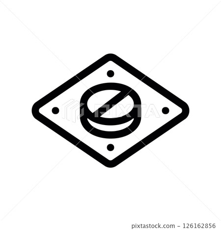 Eye Icon with a Circular Arrow and 360 Text for Panoramic View 126162856