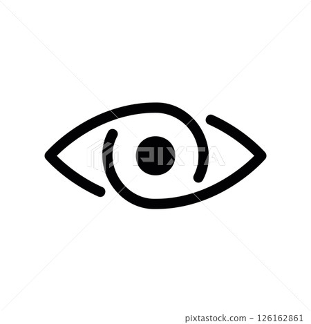 Eye Icon with a Circular Arrow and 360 Text for Panoramic View Eye Icon with a Circular Arrow and 360 Text for Panoramic View 126162861