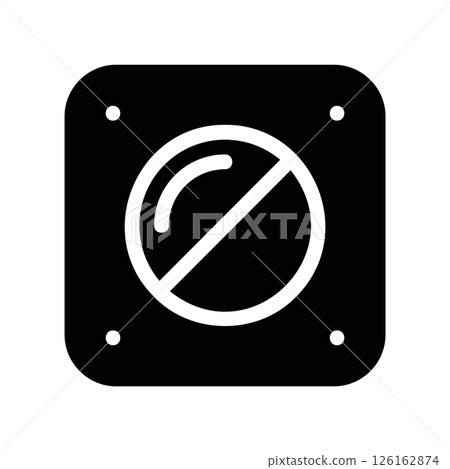 Eye Icon with a Circular Arrow and 360 Text for Panoramic View 126162874