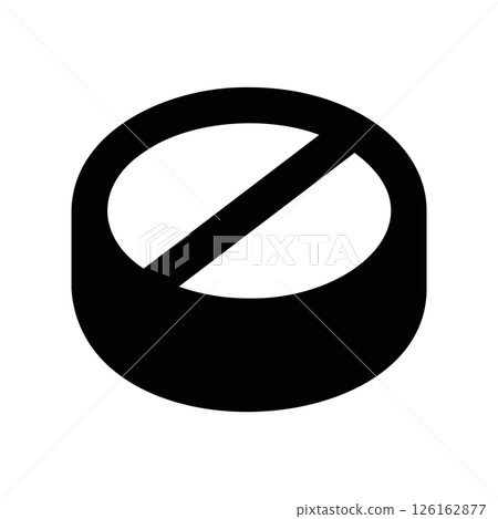 Eye Icon with a Circular Arrow and 360 Text for Panoramic View 126162877