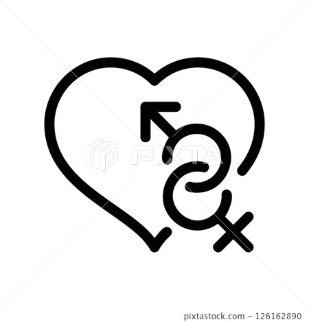 Eye Icon with a Circular Arrow and 360 Text for Panoramic View 126162890