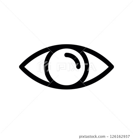 Eye Icon with a Circular Arrow and 360 Text for Panoramic View 126162937