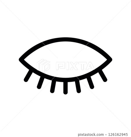 Eye Icon with a Circular Arrow and 360 Text for Panoramic View 126162945