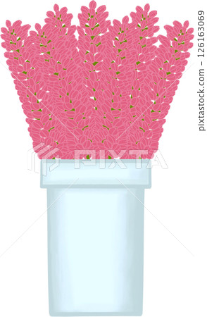 Beautiful idea and style of pink flowers in the blue ceramic vase for decorate in a home or flower shop. Beautiful idea and style of pink flowers in the blue ceramic vase for decorate in a home or flower shop. 126163069