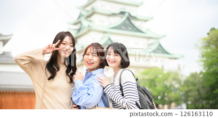 Portrait of a woman traveling 126163110