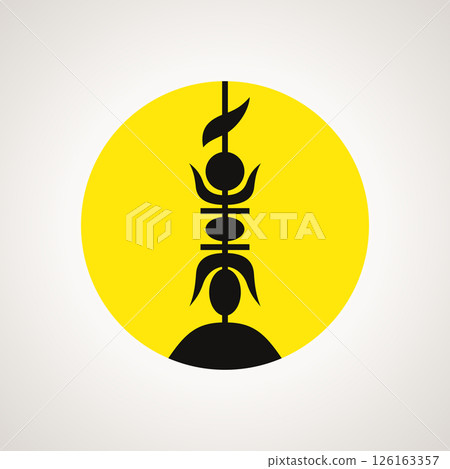 Symbol from the flag of New Caledonia Symbol from the flag of New Caledonia 126163357