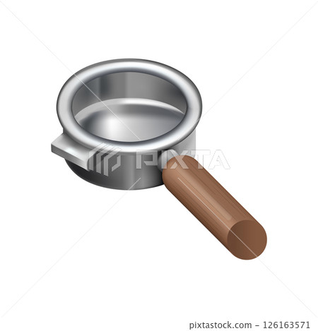 Realistic 3D Espresso Portafilter Icon Realistic 3D Espresso Portafilter Icon 126163571