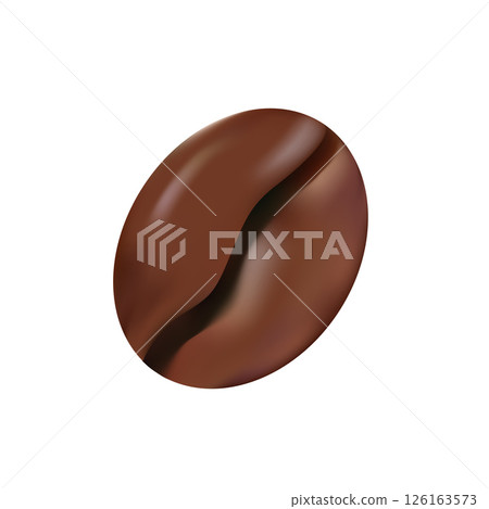 Realistic 3D Coffee Bean Icon 126163573