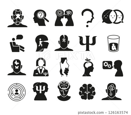 Psychology Icons Set 126163574