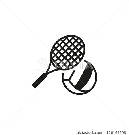 Tennis and Volleyball Icon Tennis and Volleyball Icon 126163598