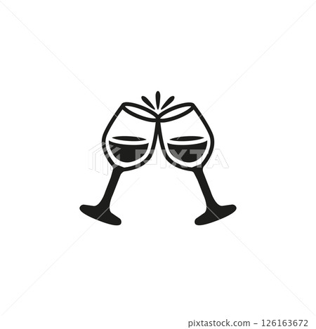 Wine Toast Icon Wine Toast Icon 126163672