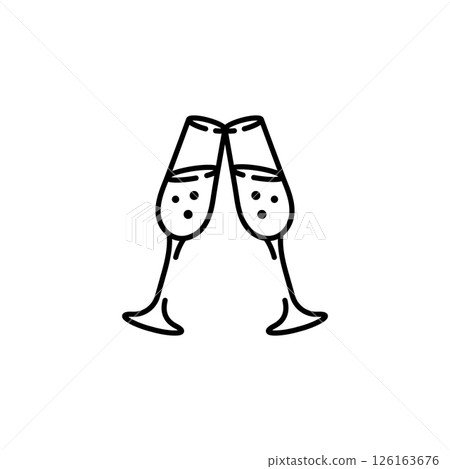 Champagne Toast Icon Champagne Toast Icon 126163676