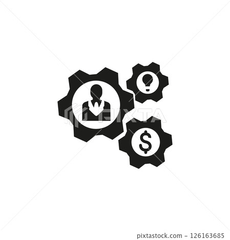 Business Management Icon Business Management Icon 126163685