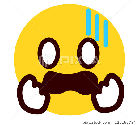 驚訝的表情符號、表情符號、臉部表情插圖 126163784