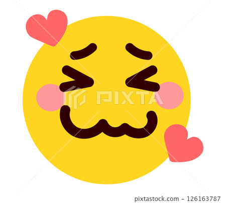 心形表情符號、表情符號、臉部表情插圖 126163787