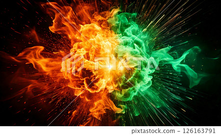 An unknown power explodes and the door to another world opens. 126163791
