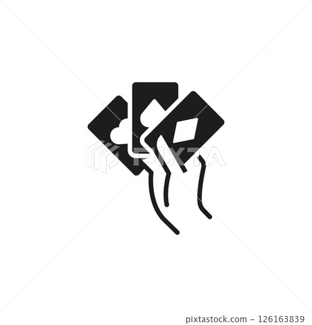 Hand Holding Cards Icon 126163839