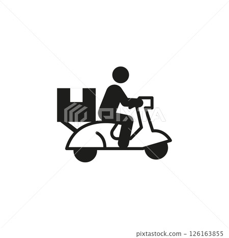 Scooter Delivery Icon Scooter Delivery Icon 126163855