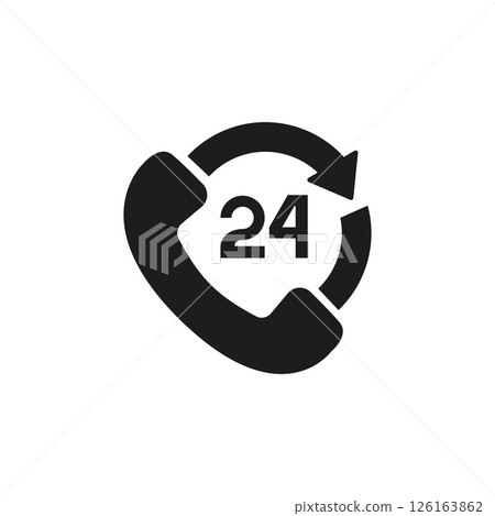 24 Hour Support Icon 126163862