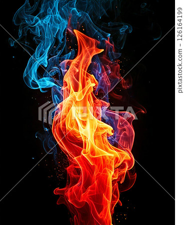 紅藍煙霧交織 紅藍煙霧交織 126164199