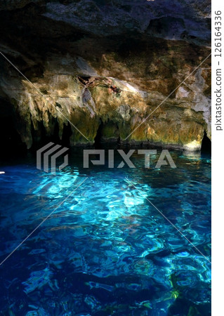 Gran Cenote, a hidden gem with exceptional transparency, located in Cancun, Mexico, Central America 126164336