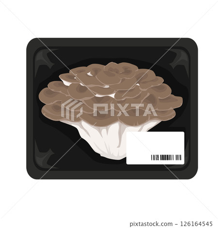 Packed Maitake mushroom illustration 126164545