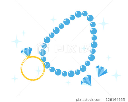 鑽石戒指和項鍊 126164635