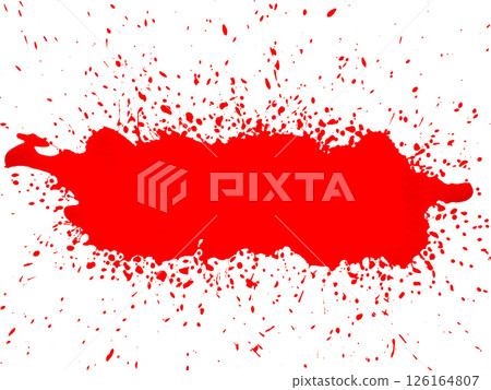 red watercolor splash bursting across a white background, with scattered paint droplets giving it a dynamic and energetic look red watercolor splash bursting across a white background, with scattered paint droplets giving it a dynamic and energetic look 126164807